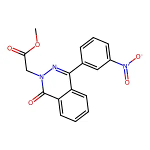 Methyl 2-[4-(3-nitrophenyl)-1-oxophthalazin-2-yl]acetate structure