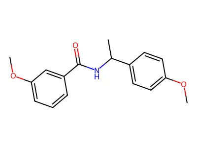 3-methoxy-N-[1-(4-methoxyphenyl)ethyl]benzamide structure