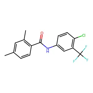 N-[4-chloro-3-(trifluoromethyl)phenyl]-2,4-dimethylbenzamide structure