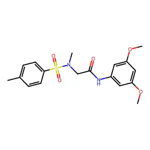 N-(3,5-dimethoxyphenyl)-2-[methyl-(4-methylphenyl)sulfonylamino]acetamide structure