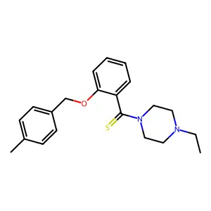 (4-Ethylpiperazin-1-yl)-[2-[(4-methylphenyl)methoxy]phenyl]methanethione structure