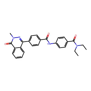 N-[4-(diethylcarbamoyl)phenyl]-4-(3-methyl-4-oxophthalazin-1-yl)benzamide structure