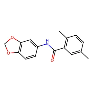 N-(1,3-benzodioxol-5-yl)-2,5-dimethylbenzamide structure