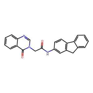 N-(9H-fluoren-2-yl)-2-(4-oxoquinazolin-3-yl)acetamide structure