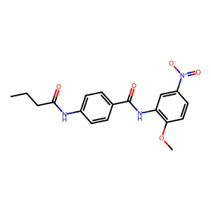 4-(butanoylamino)-N-(2-methoxy-5-nitrophenyl)benzamide structure