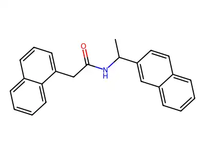 2-(1-naphthyl)-N-[1-(2-naphthyl)ethyl]acetamide structure