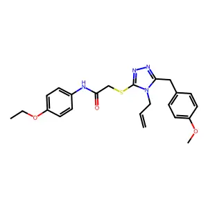 N-(4-ethoxyphenyl)-2-[[5-[(4-methoxyphenyl)methyl]-4-prop-2-enyl-1,2,4-triazol-3-yl]sulfanyl]acetamide structure