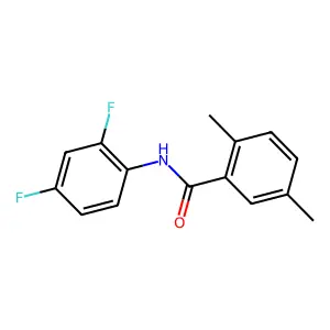 N-(2,4-difluorophenyl)-2,5-dimethylbenzamide structure