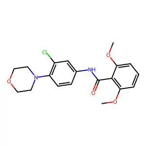 N-(3-chloro-4-morpholin-4-ylphenyl)-2,6-dimethoxybenzamide structure