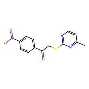 2-[(4-Methylpyrimidin-2-yl)sulfanyl]-1-(4-nitrophenyl)ethanone structure