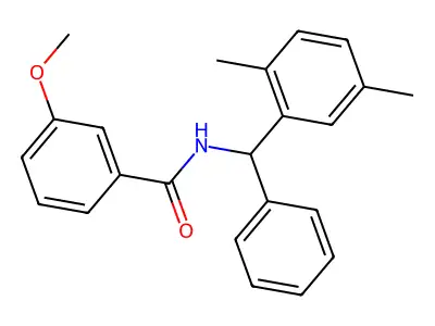 N-[(2,5-dimethylphenyl)-phenylmethyl]-3-methoxybenzamide structure