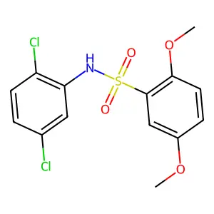 N-(2,5-dichlorophenyl)-2,5-dimethoxybenzenesulfonamide structure