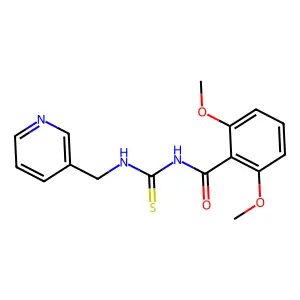 2,6-dimethoxy-N-(pyridin-3-ylmethylcarbamothioyl)benzamide structure