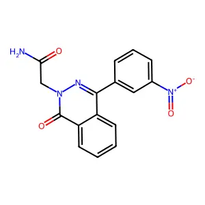 2-[4-(3-Nitrophenyl)-1-oxophthalazin-2-yl]acetamide structure