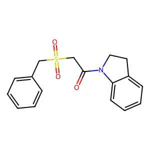 2-Benzylsulfonyl-1-(2,3-dihydroindol-1-yl)ethanone structure