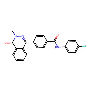 N-(4-fluorophenyl)-4-(3-methyl-4-oxophthalazin-1-yl)benzamide structure