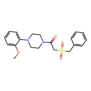 2-Benzylsulfonyl-1-[4-(2-methoxyphenyl)piperazin-1-yl]ethanone structure