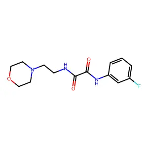 N1-(3-fluorophenyl)-N2-(2-morpholinoethyl)oxalamide structure