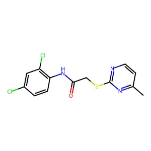 N-(2,4-dichlorophenyl)-2-[(4-methylpyrimidin-2-yl)sulfanyl]acetamide structure
