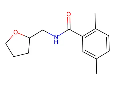 2,5-dimethyl-N-(tetrahydrofuran-2-ylmethyl)benzamide structure