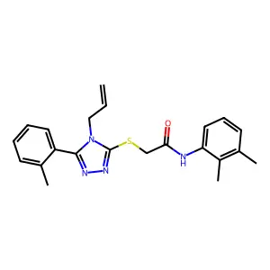 N-(2,3-dimethylphenyl)-2-[[5-(2-methylphenyl)-4-prop-2-enyl-1,2,4-triazol-3-yl]sulfanyl]acetamide structure