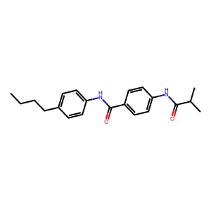 N-(4-butylphenyl)-4-(2-methylpropanoylamino)benzamide structure