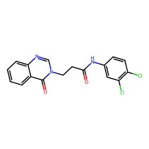 N-(3,4-dichlorophenyl)-3-(4-oxoquinazolin-3-yl)propanamide structure