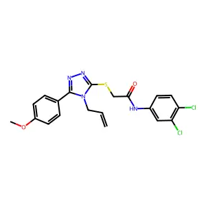 N-(3,4-dichlorophenyl)-2-[[5-(4-methoxyphenyl)-4-prop-2-enyl-1,2,4-triazol-3-yl]sulfanyl]acetamide structure