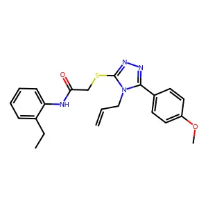 N-(2-ethylphenyl)-2-{[5-(4-methoxyphenyl)-4-(prop-2-en-1-yl)-4H-1,2,4-triazol-3-yl]sulfanyl}acetamide structure