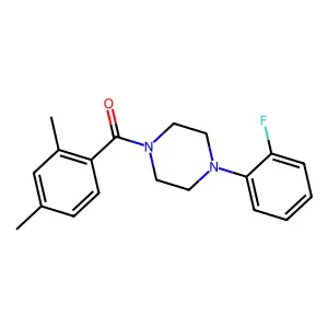 (2,4-Dimethylphenyl)[4-(2-fluorophenyl)piperazin-1-yl]methanone structure