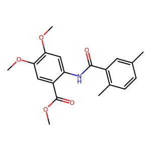 Methyl 2-{[(2,5-dimethylphenyl)carbonyl]amino}-4,5-dimethoxybenzoate structure