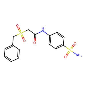 2-benzylsulfonyl-N-(4-sulfamoylphenyl)acetamide structure