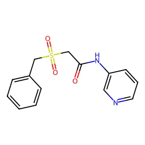 2-benzylsulfonyl-N-pyridin-3-ylacetamide structure