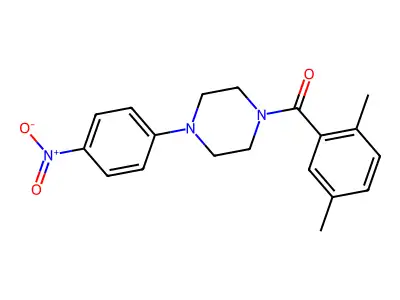 (2,5-Dimethylphenyl)[4-(4-nitrophenyl)piperazin-1-yl]methanone structure