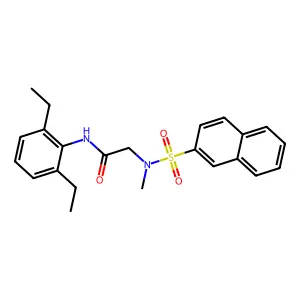 N-(2,6-diethylphenyl)-2-[methyl(naphthalen-2-ylsulfonyl)amino]acetamide structure