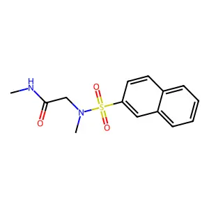 N-methyl-2-[methyl(naphthalen-2-ylsulfonyl)amino]acetamide structure
