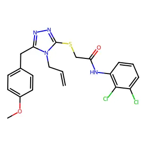 N-(2,3-dichlorophenyl)-2-[[5-[(4-methoxyphenyl)methyl]-4-prop-2-enyl-1,2,4-triazol-3-yl]sulfanyl]acetamide structure