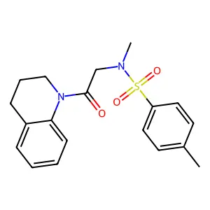 N-[2-(3,4-dihydro-2H-quinolin-1-yl)-2-oxoethyl]-N,4-dimethylbenzenesulfonamide structure