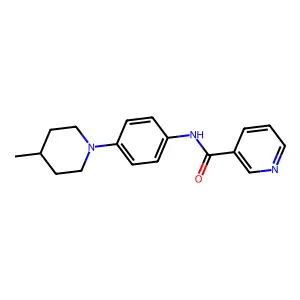 N-[4-(4-methyl-1-piperidinyl)phenyl]nicotinamide structure