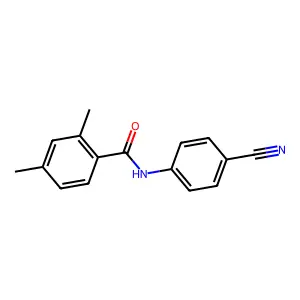 N-(4-cyanophenyl)-2,4-dimethylbenzamide structure
