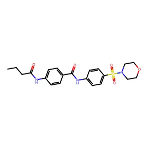 4-(butanoylamino)-N-(4-morpholin-4-ylsulfonylphenyl)benzamide structure
