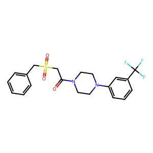 1-[(Benzylsulfonyl)acetyl]-4-[3-(trifluoromethyl)phenyl]piperazine structure