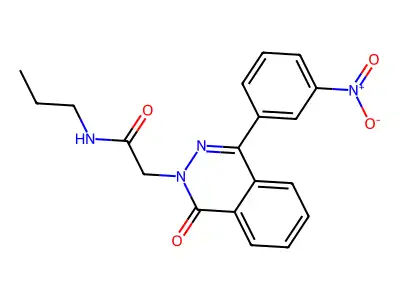 2-[4-(3-nitrophenyl)-1-oxophthalazin-2-yl]-N-propylacetamide structure