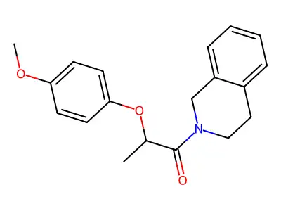 1-(3,4-dihydro-1H-isoquinolin-2-yl)-2-(4-methoxyphenoxy)propan-1-one structure