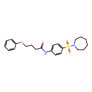 N-[4-(azepan-1-ylsulfonyl)phenyl]-4-phenoxybutanamide structure