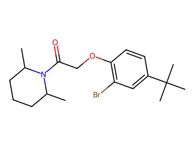 2-(2-Bromo-4-tert-butylphenoxy)-1-(2,6-dimethylpiperidin-1-yl)ethanone structure
