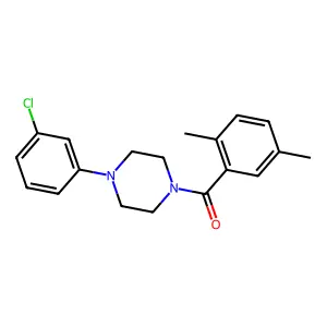 [4-(3-Chlorophenyl)piperazin-1-yl]-(2,5-dimethylphenyl)methanone structure