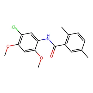 N-(5-chloro-2,4-dimethoxyphenyl)-2,5-dimethylbenzamide structure