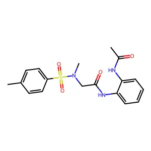 N-(2-acetamidophenyl)-2-[methyl-(4-methylphenyl)sulfonylamino]acetamide structure