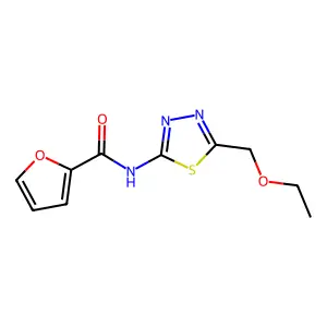 N-(5-(ethoxymethyl)-1,3,4-thiadiazol-2-yl)furan-2-carboxamide structure